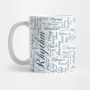 Melody Music Orchestra Silhouette Shape Text Word Cloud Mug